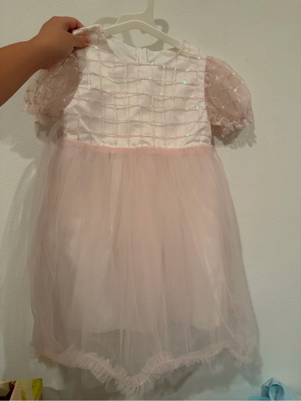 150cm Pink Tulle Party Dress with Embellished Bodice